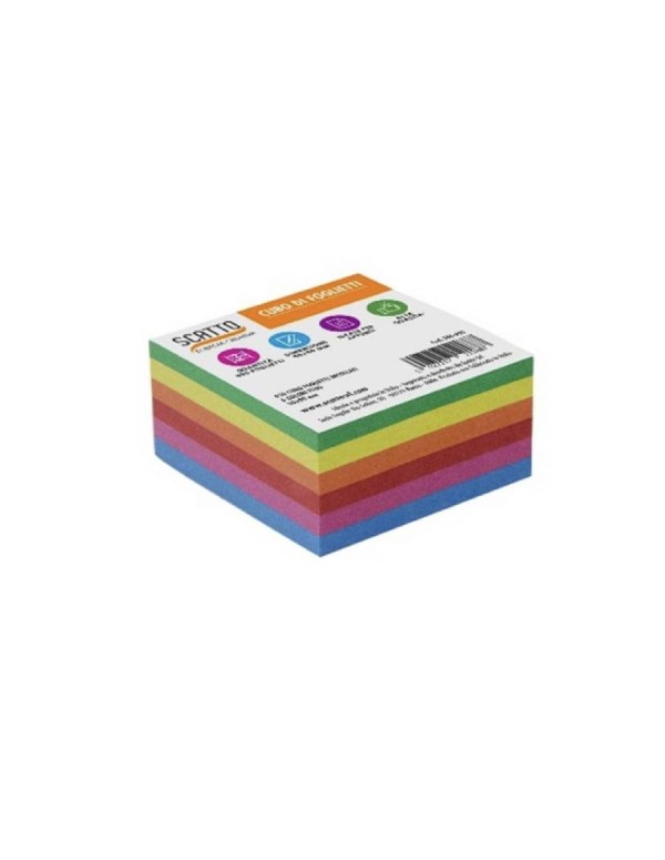 Bigliettini Note 90x90mm 450 Fogli Multicolori