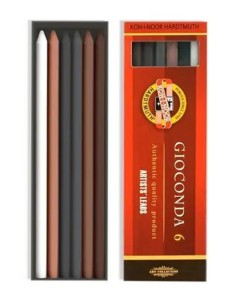 Set of 6 Brown Drawing Lead...