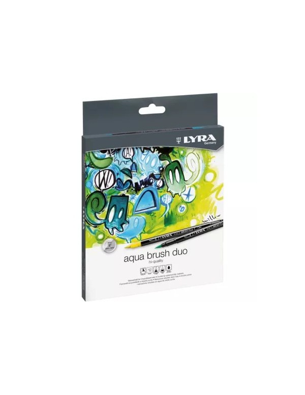 Pennarelli Lyra Aqua Brush Duo Hi-Quality 12pz.