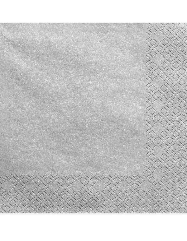 Paper Napkins Silver 33x33 20pcs