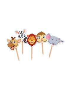 Birthday Candles Wax Jungle 6pcs.