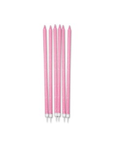 Birthday Candles Wax Half Stem Glittered 12pcs.