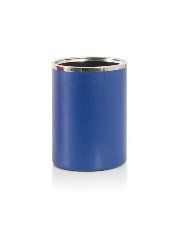 Intempo Bicchiere Portapenne Ecopelle Color Pocket Blu