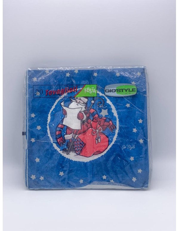 Tovaglioli Di Carta Natalizi Babbo Natale Consegna I Doni 33CM 20Pz