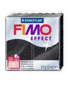 Starry Black Fimo Brick 56g