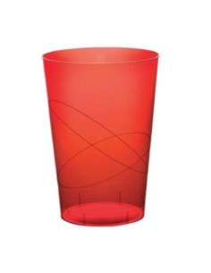 Red Plastic Glass 250Cc