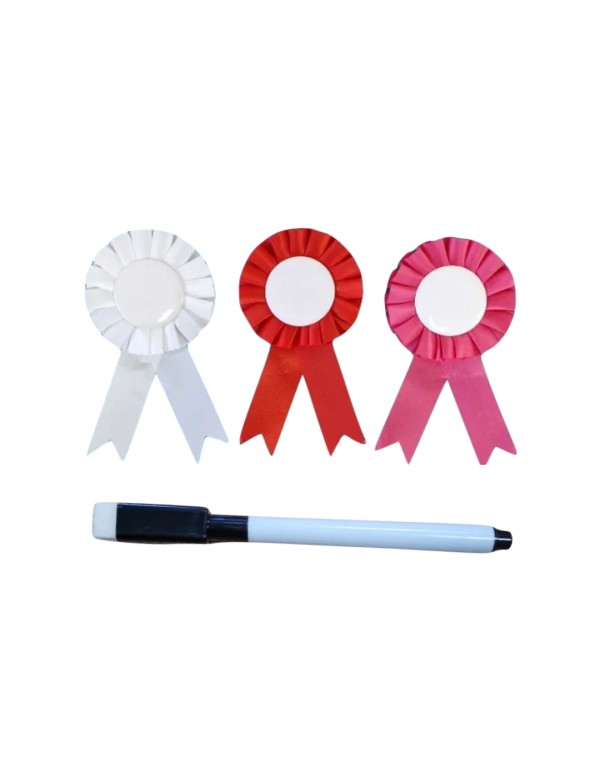 Cockade With Pin And Erasable Marker
