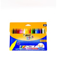 Set 24 Pastelli Bic Kids Plastidecor