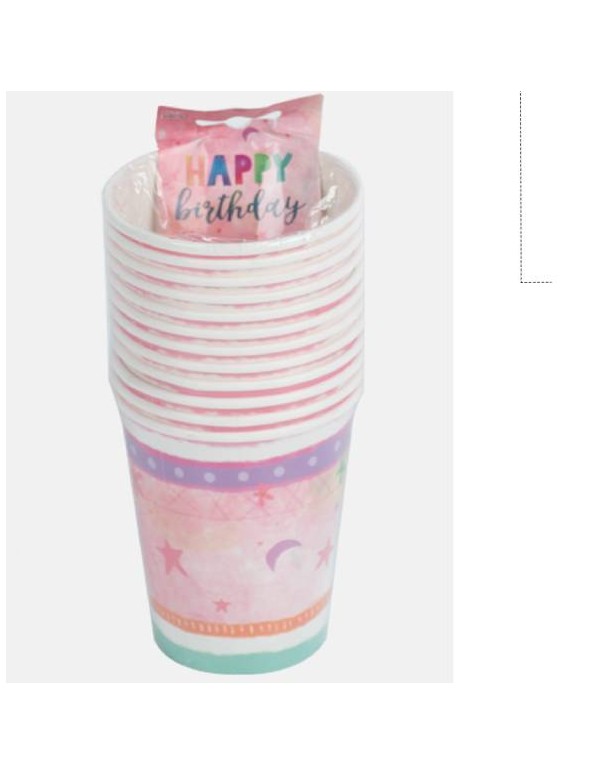 Bicchiere Di Carta Colorato Happy Birthday