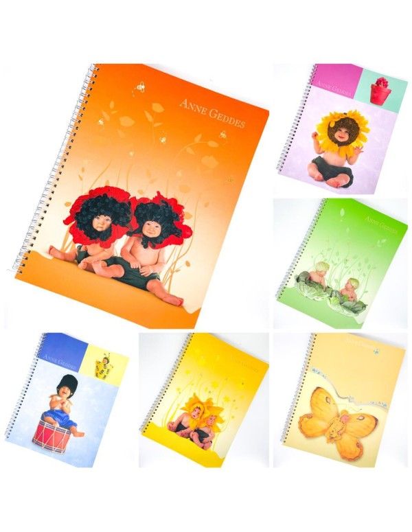 Anne Geddes Maxi Quaderno A4 Spiralato Fantasie Di Bambini 80g