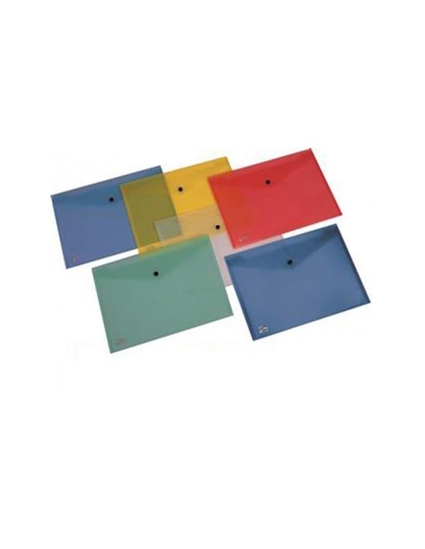 Envelope Transparent PPL 25x35 With Button Assorted Colors