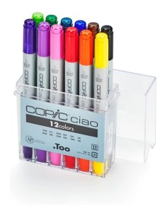 Set Of 12 Multicolour Markers
