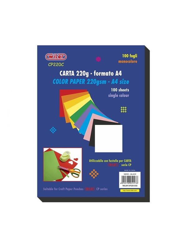 Carta Colorata 80g Formato A4 Nero...