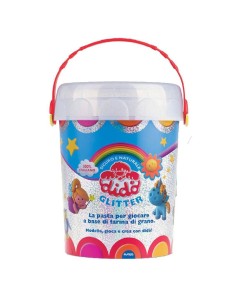 Didò Glitter Secchiello Con Plastilina E Formine
