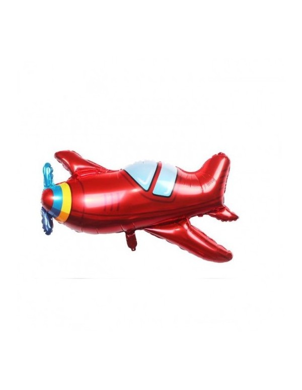 Palloncino Metalfoil Areoplano Rosso Sagomato 38" 96cm