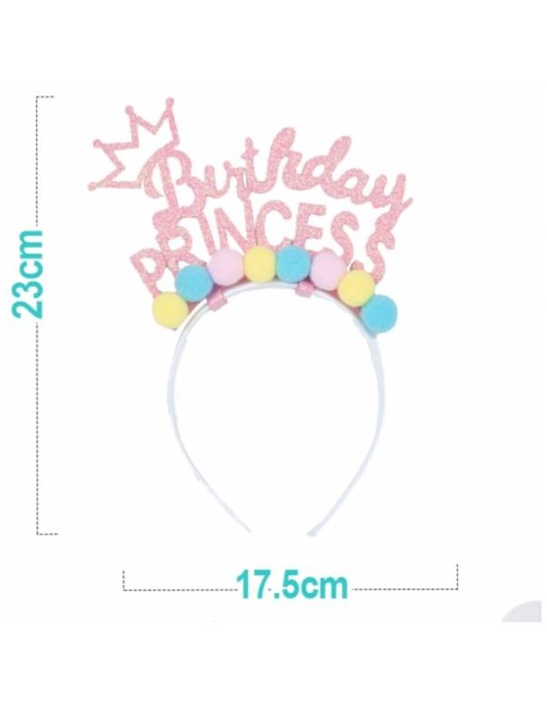 Cerchietto Rosa Birthday Princess 1P