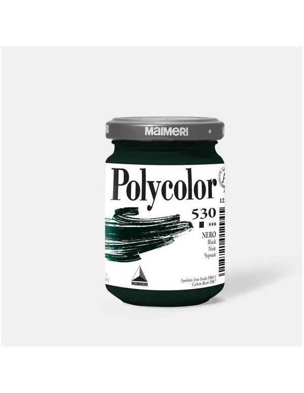 Maimeri Polycolor 530 Nero Tempera Vinilica 140ml