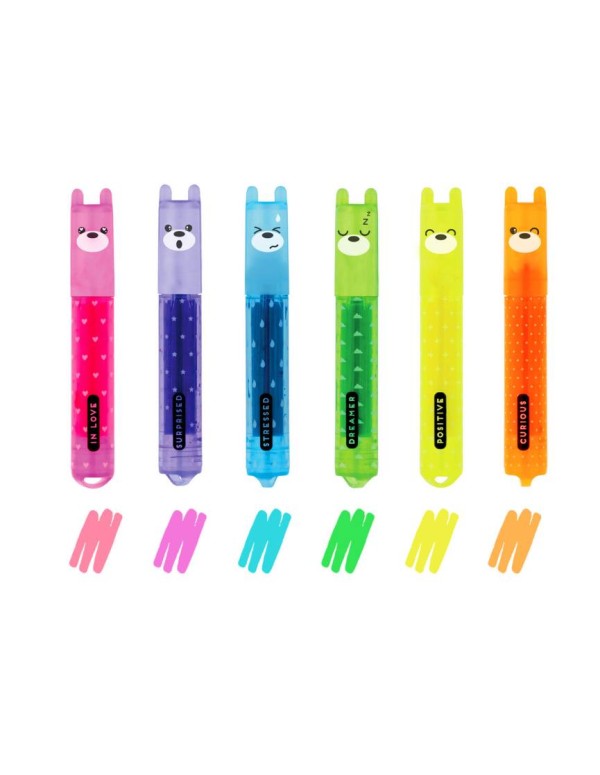 Mini Evidenziatori Teddy's Mood Set 6pz