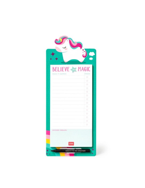 Block Notes Magnetico Unicorno Con Matita Legami