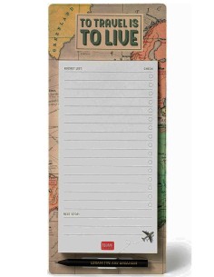 Block Notes Magnetico Con Matita Travel Legami