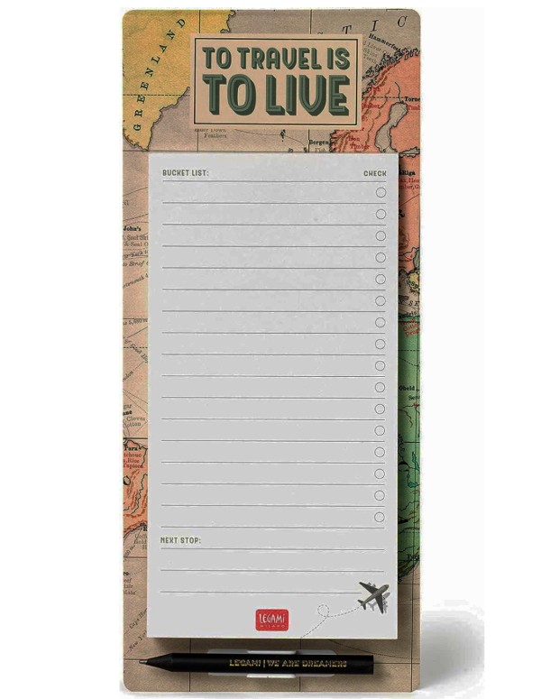 Magnetic Notepad With Pencil Travel Ties