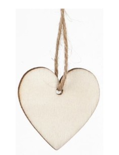 Set 3pz Cuori In Legno...