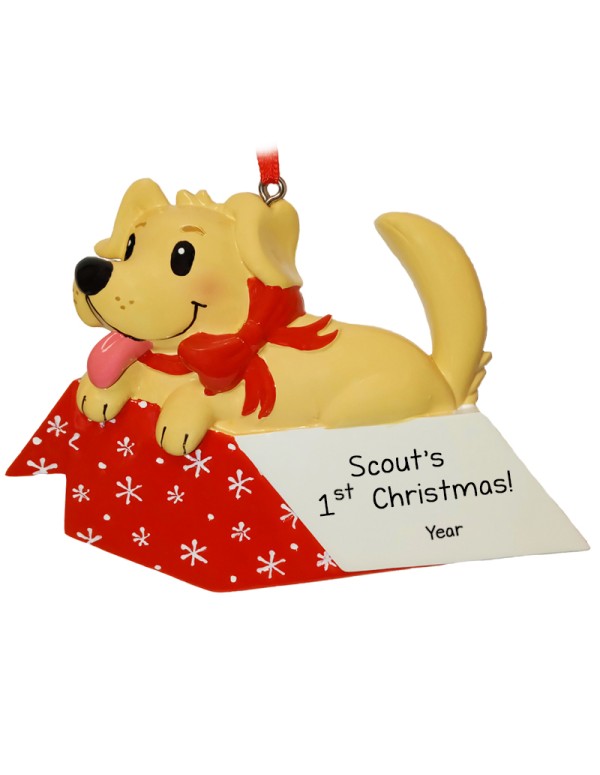 Customizable Beige Dog Tree Decoration
