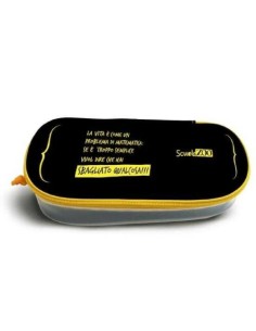 Astuccio Portapenne Ovale Scuola Zoo Giallo Silicone