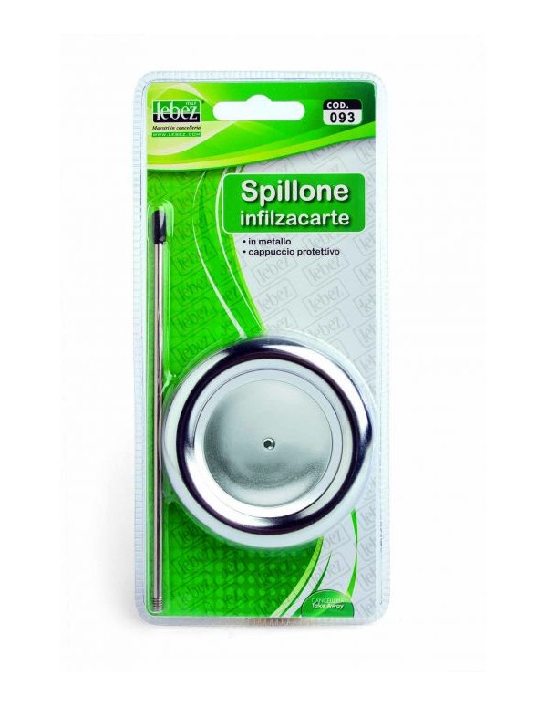 Spillone Infilzacarte In Metallo Con Cappuccio