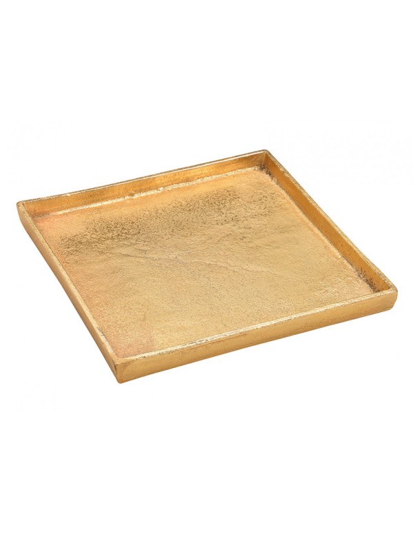 Sottopiatto Quadrato Oro Liscio 25CM