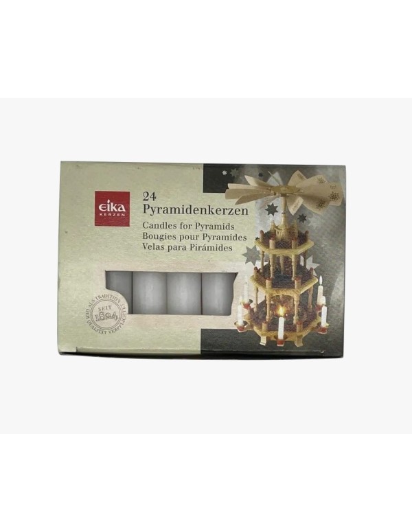 Christmas Candle White For Candlestick 7cm 24Pcs