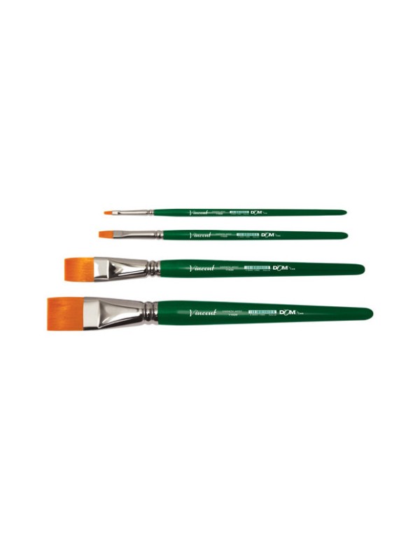 Flat Synthetic Brush With Short Handle Size 6 Vincent