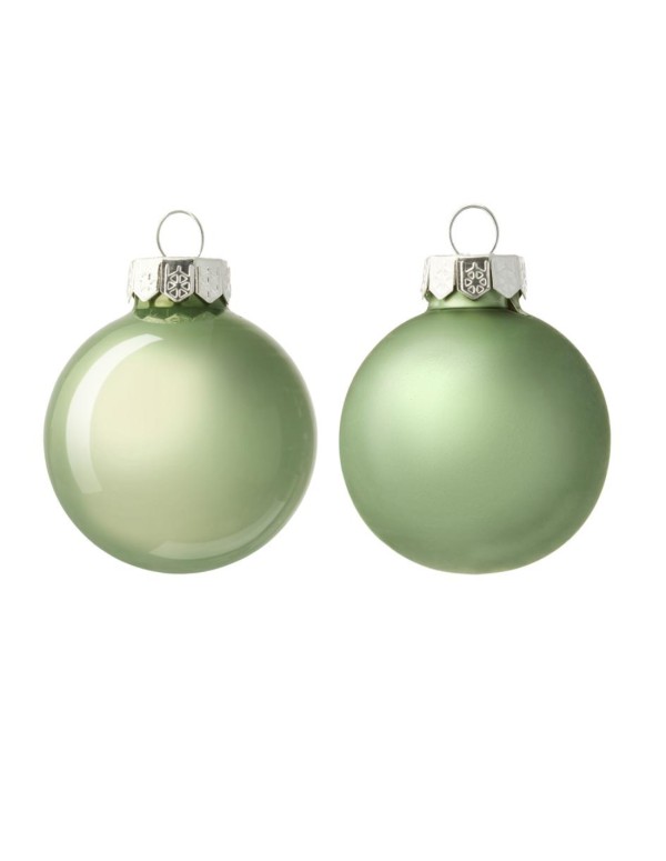 Pallina Albero Di Natale In Vetro Verde Menta 6cm