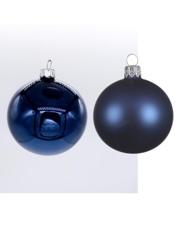 Pallina Albero Di Natale In Vetro Blu 8cm Prodotto Assortito
