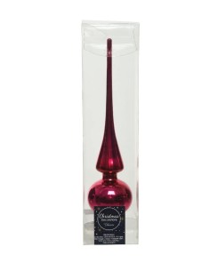 Christmas Tree Topper Fuchsia Glass 26cm