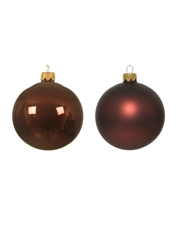 Pallina Albero Di Natale In Vetro Rosso Sequoia 10cm