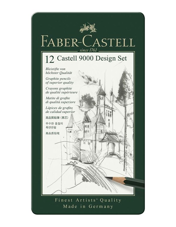 Matite Da Disegno Faber-Castell 9000 Design Set 12pz.