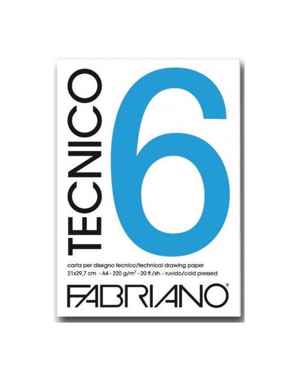 Fabriano Blocco Disegno 6 Tecnico Liscio 21x29,7cm