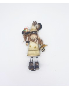 Christmas Decoration Reinder With Scarf And Gift