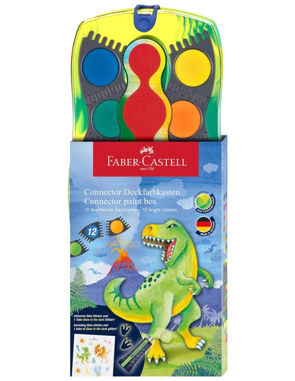 Faber-Castell Set Da 12 Acquerelli Special Edition Dinosauro