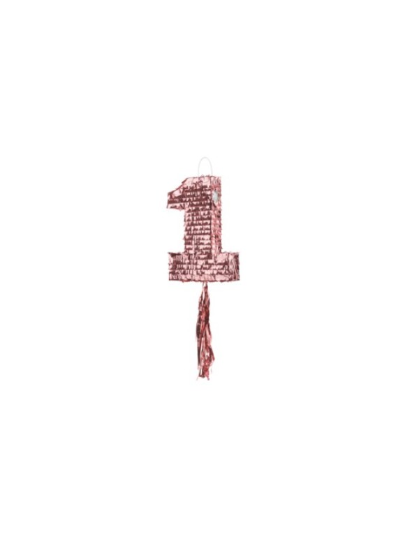 Light Pink Number One Pinata