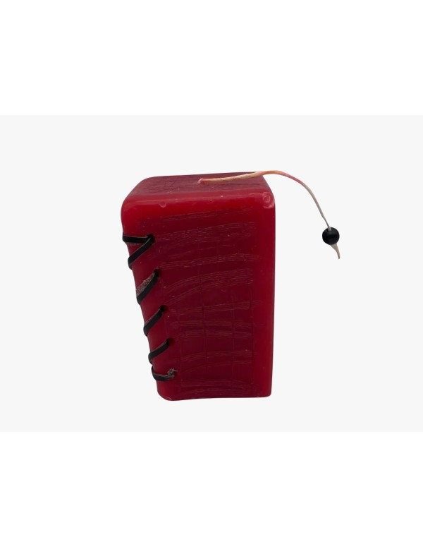 Candela Natalizia Rossa Rettangolare 12cm