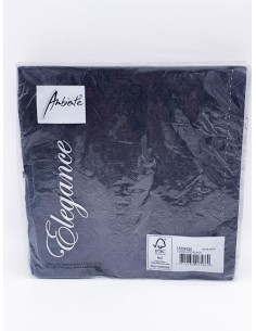 Paper Napkins With Black Relief With Floral Damask Pattern 33CM 20PCS