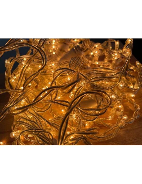 Serie Luci Natale 240 Led 6m Luce Calda