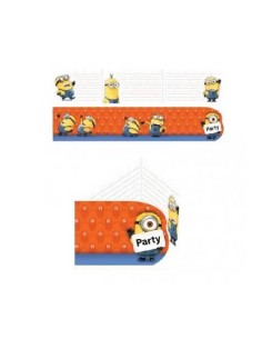 Blocco Inviti Festa Compleanno Minions 6 Tickets