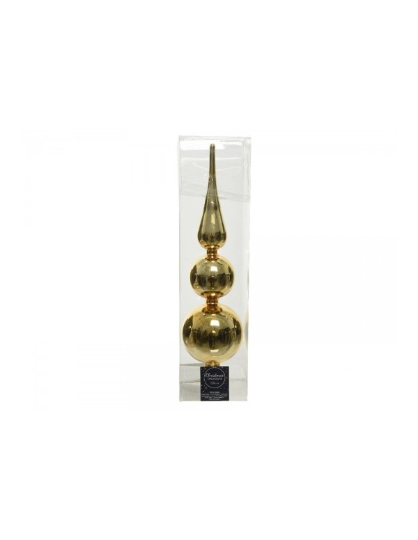 Puntale Albero Di Natale Vetro Oro 35cm