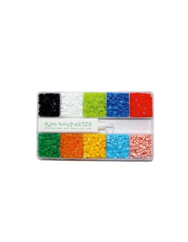 Kit Tesserine Per Mosaico Multicolor Con Colla Vinilica