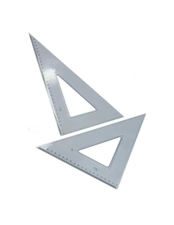 Set 2 Squadrette In Plastica 45Gradix30cm - 60Gradix30cm
