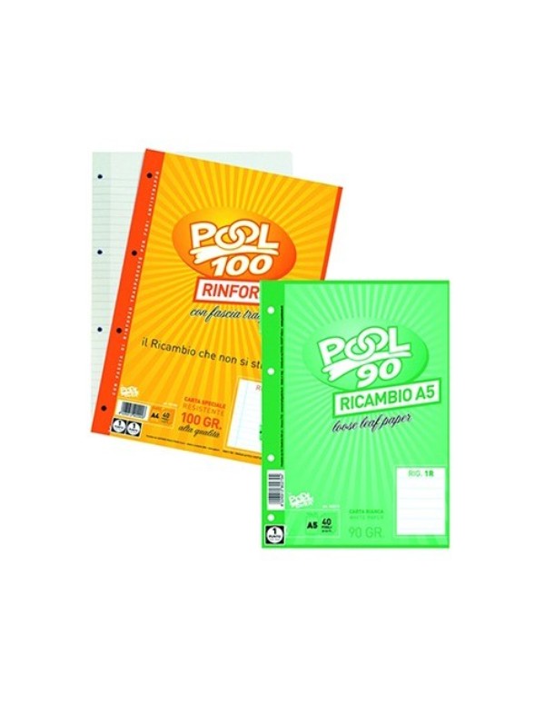 Fogli Ricambi Quaderno A Quadretti 5mm A5