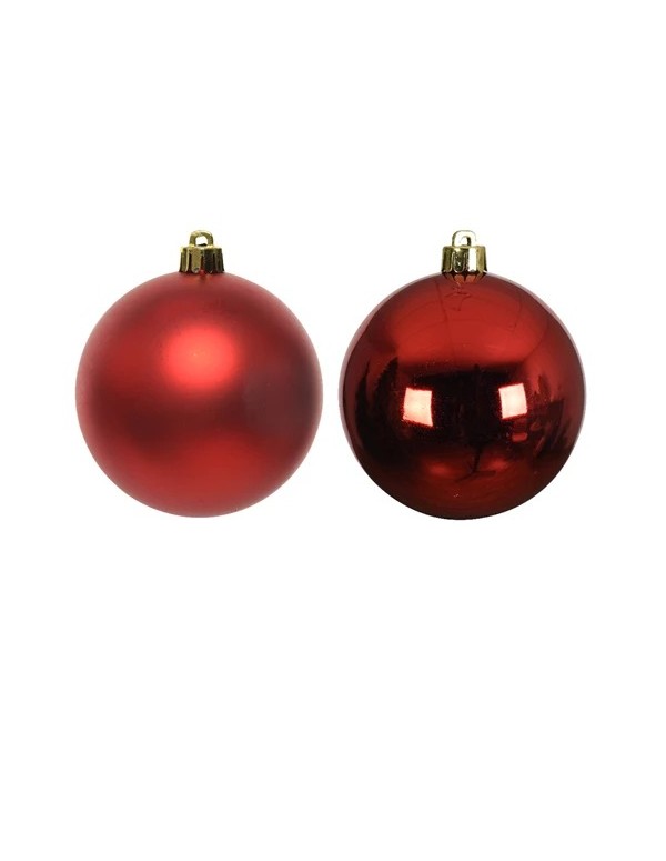Pallina Albero Di Natale In Vetro Rosso 2,5cm